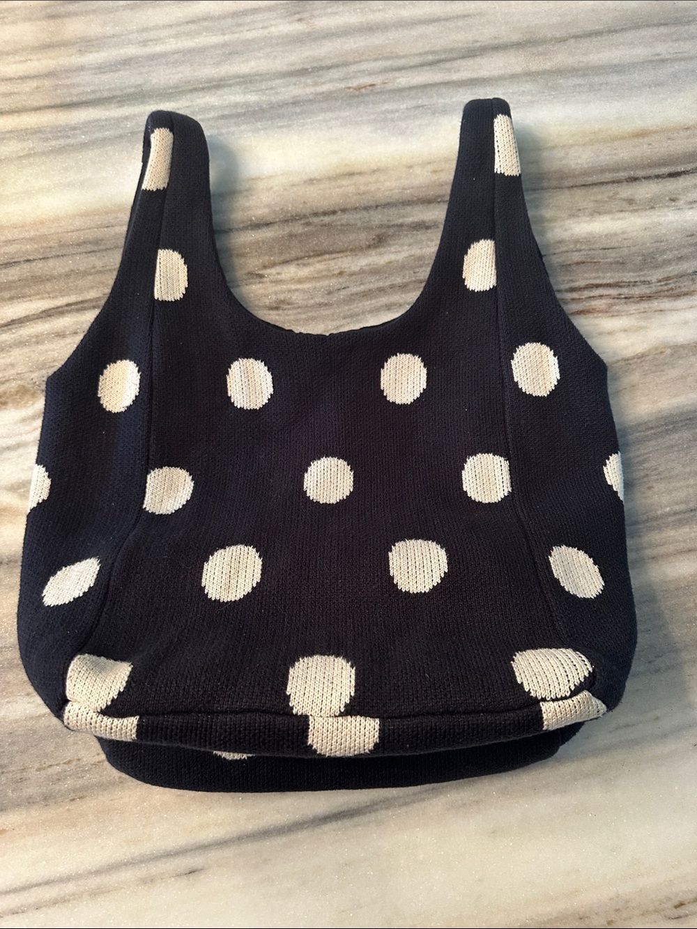 HANSEL FROM BASEL COTTON POLKA DOT TOTE
